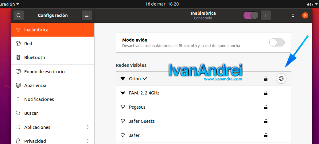 Ubuntu - Configuración de red Wi-Fi