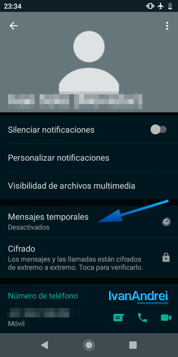 Activar Y Desactivar Mensajes Temporales En Whatsapp Iv N Andr I