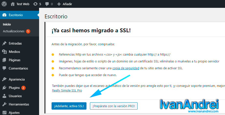 Configurar y activar correctamente HTTPS en WordPress