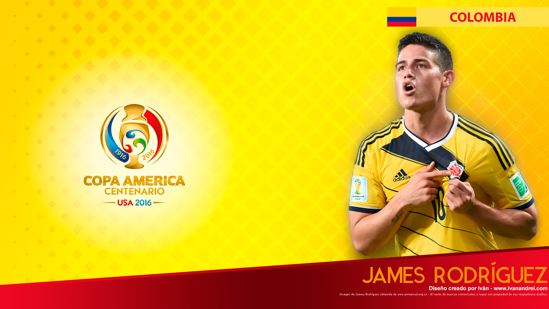 Copa América Centenario USA 2016 - Colombia (James Rodríguez - 1920x1080)