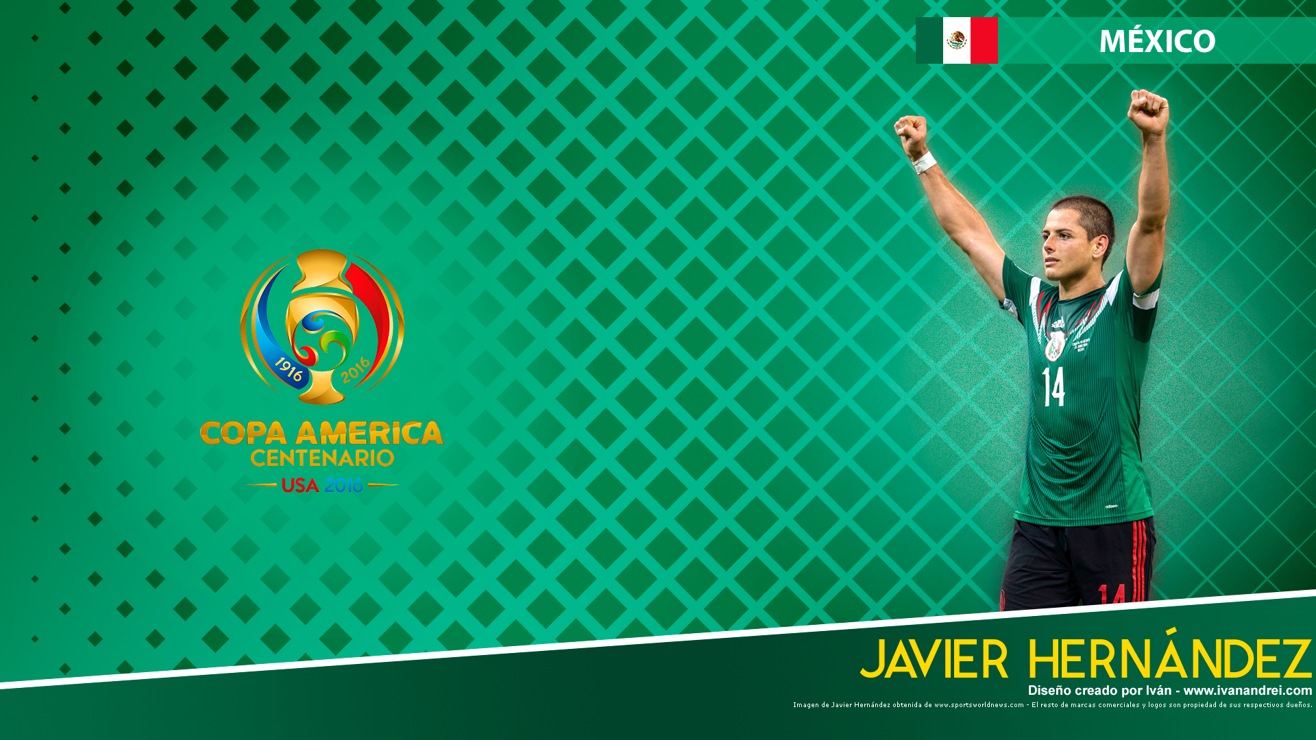Copa América Centenario USA 2016 - México (Javier Hernández - 1920x1080)