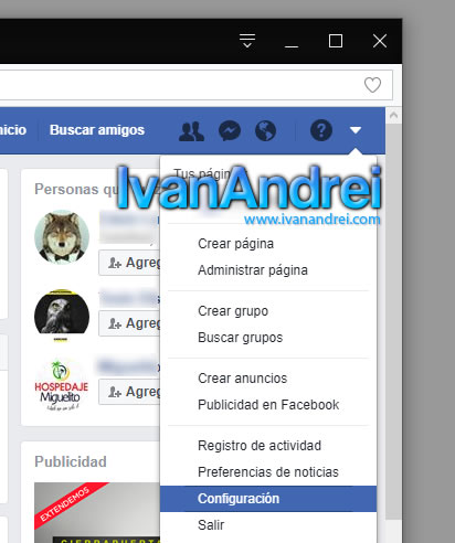 Facebook - Configuración