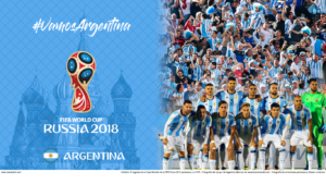 Wallpaper de la selección argentina de fútbol para la Copa Mundial de la FIFA - Rusia 2018 - Edición para Laptop (1366x768)