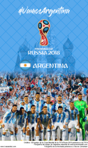 Wallpaper de la selección argentina de fútbol para la Copa Mundial de la FIFA - Rusia 2018 - Edición para teléfonos con resolución 480x800