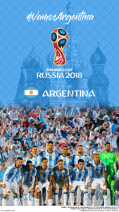 Wallpaper de la selección argentina de fútbol para la Copa Mundial de la FIFA - Rusia 2018 - Edición para teléfonos con resolución 720x1280