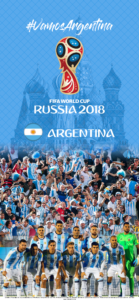 Wallpaper de la selección argentina de fútbol para la Copa Mundial de la FIFA - Rusia 2018 - Edición para iPhone X (1125x2436)