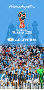 Wallpaper de la selección argentina de fútbol para la Copa Mundial de la FIFA - Rusia 2018 - Edición para Samsung S9 (1440x2960)