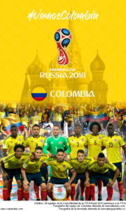 Wallpaper de la selección colombiana de fútbol para la Copa Mundial de la FIFA - Rusia 2018 - Edición para teléfonos con resolución 480x800