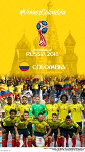 Wallpaper de la selección colombiana de fútbol para la Copa Mundial de la FIFA - Rusia 2018 - Edición para teléfonos con resolución 720x1280