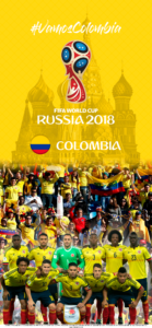 Wallpaper de la selección colombiana de fútbol para la Copa Mundial de la FIFA - Rusia 2018 - Edición para iPhone X (1125x2436)