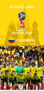 Wallpaper de la selección colombiana de fútbol para la Copa Mundial de la FIFA - Rusia 2018 - Edición para Samsung S9 (1440x2960)