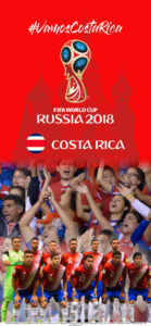 Wallpaper de la selección costarricence de fútbol para la Copa Mundial de la FIFA - Rusia 2018 - Edición para iPhone X (1125x2436)