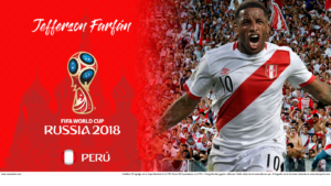 Wallpaper de Jefferson Farfán de Perú para la Copa Mundial de la FIFA - Rusia 2018 - Edición para Laptop (1366x768)