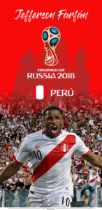 Wallpaper de Jefferson Farfán de Perú para la Copa Mundial de la FIFA - Rusia 2018 - Edición para Samsung S9 (1440x2960)