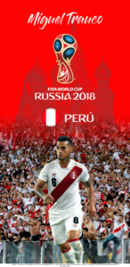 Wallpaper de Miguel Trauco de Perú para la Copa Mundial de la FIFA - Rusia 2018 - Edición para Samsung S9 (1440x2960)