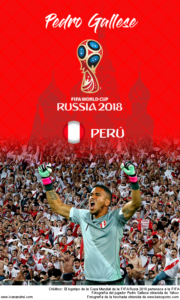 Wallpaper de Pedro Gallese de Perú para la Copa Mundial de la FIFA - Rusia 2018 - Edición para teléfonos con resolución 480x800