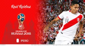 Wallpaper de Raúl Ruidíaz de Perú para la Copa Mundial de la FIFA - Rusia 2018 - Edición para Laptop (1366x768)