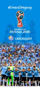 Wallpaper de la selección uruguaya de fútbol para la Copa Mundial de la FIFA - Rusia 2018 - Edición para iPhone X (1125x2436)