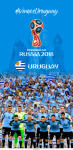 Wallpaper de la selección uruguaya de fútbol para la Copa Mundial de la FIFA - Rusia 2018 - Edición para Samsung S9 (1440x2960)