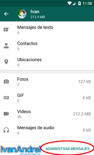 Eliminar videos, fotos, GIF, audios y mensajes en Whatsapp