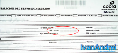 La contraseña del Cable Modem de Movistar es el código del cliente