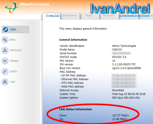 Saber la velocidad de conexión de mi Internet (Cable Modem - HFC)