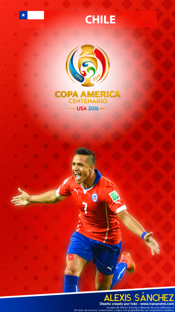 Wallpaper Copa América 2016 - Chile (Alexis Sánchez) - 720 x 1280
