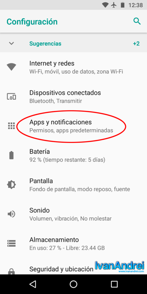 Android - Configuración - Aplicaciones