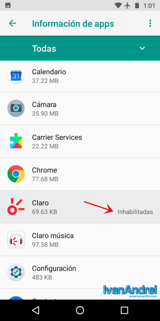 Inhabilitar aplicaciones innecesarias en tu nuevo teléfono Android