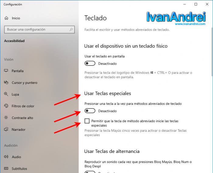 Activar O Desactivar Las Teclas Especiales En Windows Iv N Andr I