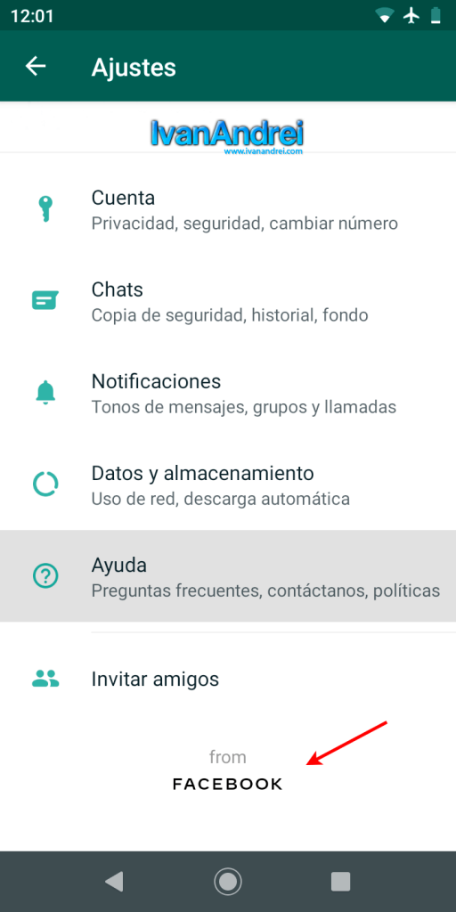 Logo corporativo de Facebook en WhatsApp 2.19.331-01