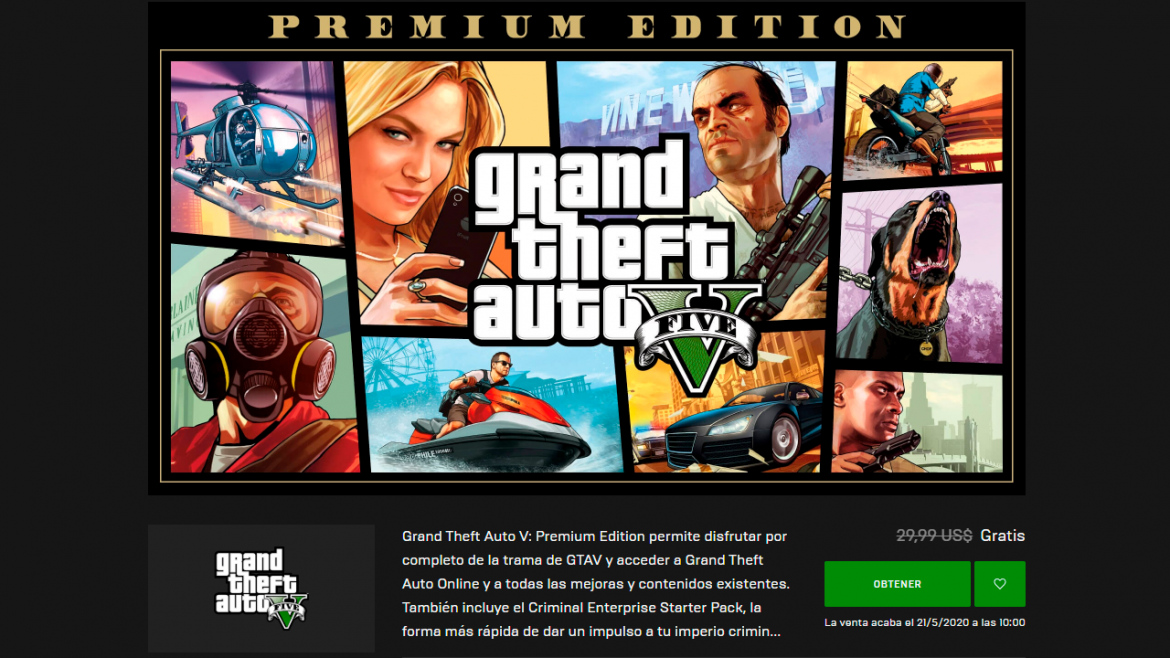 GTA V para PC gratis en Epic Games Iván Andréi