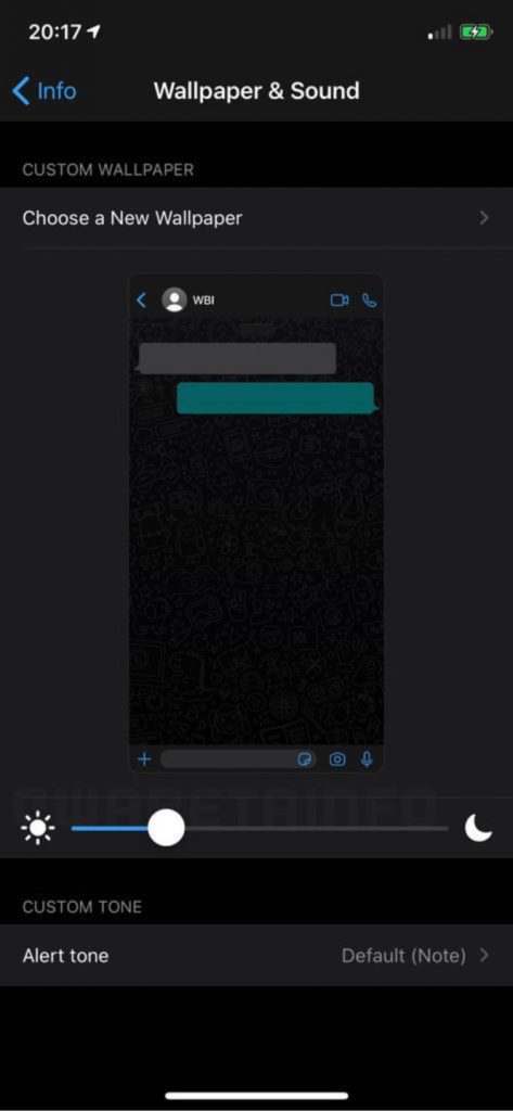 Whatsapp para iOS - Configurar fondo de pantalla u opacidad