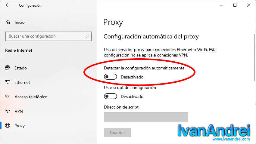 Sepa porqué Microsoft Edge (Versión 88) carga muy lento las páginas webs y cual es la solución para que funcione con total normalidad - Desactivar detectar la configuración automáticamente