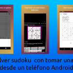 Resolver sudoku con tomar una foto desde un teléfono Android