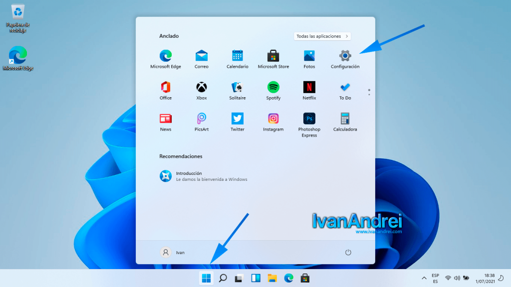 Ir a configuración de Windows 11