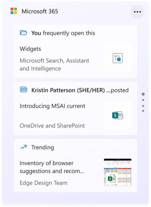 Windows 11 - Widget Microsoft 365