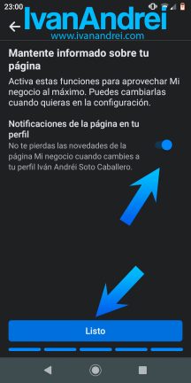 Notificaciones de tu página en tu perfil de Facebook 